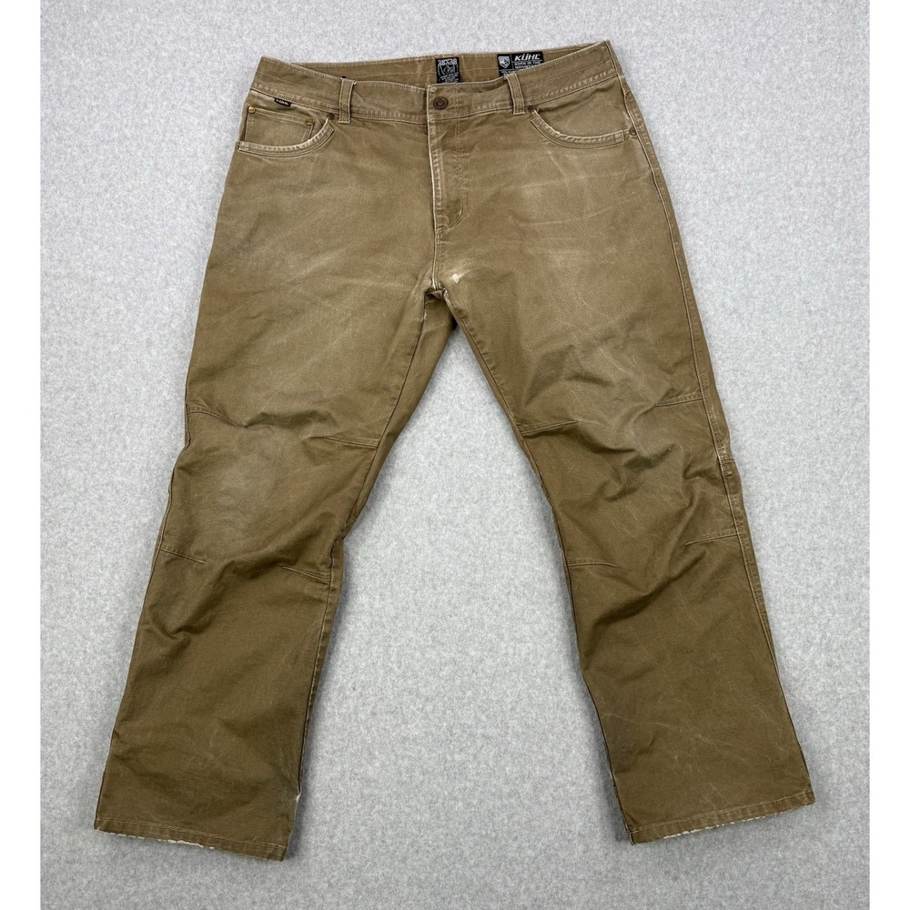 Kuhl Pants Mens‎ 38x30 Brown Rydr Vintage Patina Dye Cargo Hiking Distressed